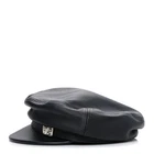 Gucci Leather Casquette Black Hat Medium Size