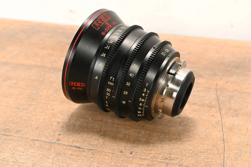 Lente zoom montura T3 PL ROJO para cine digital 18-50 mm CG01T2Z Foto 3 de 4