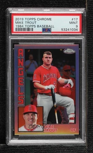 2019 Topps Chrome 1984 Topps Refractor Mike Trout #84TC-17 PSA 9 MINT