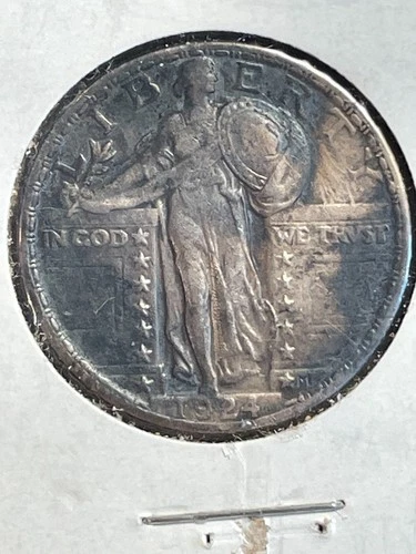 1924 Standing Liberty 90% SILVER Quarter EXTRA/Fine #22