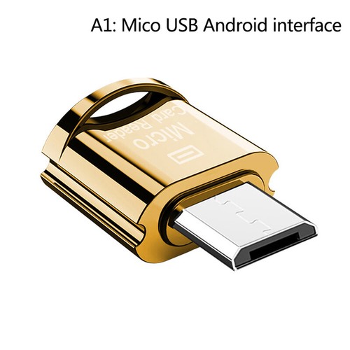 High Speed Card Reader Micro-USB/Type-C Memory Card Reader TF Micro-SD OTG - Afbeelding 8 van 13