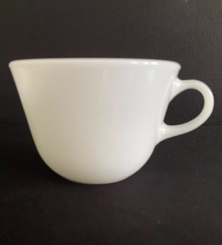 Vintage Pyrex White Opal Milk Glass Coffee Mug C Handle Tea Cup Mid Century USA - Picture 2 of 12