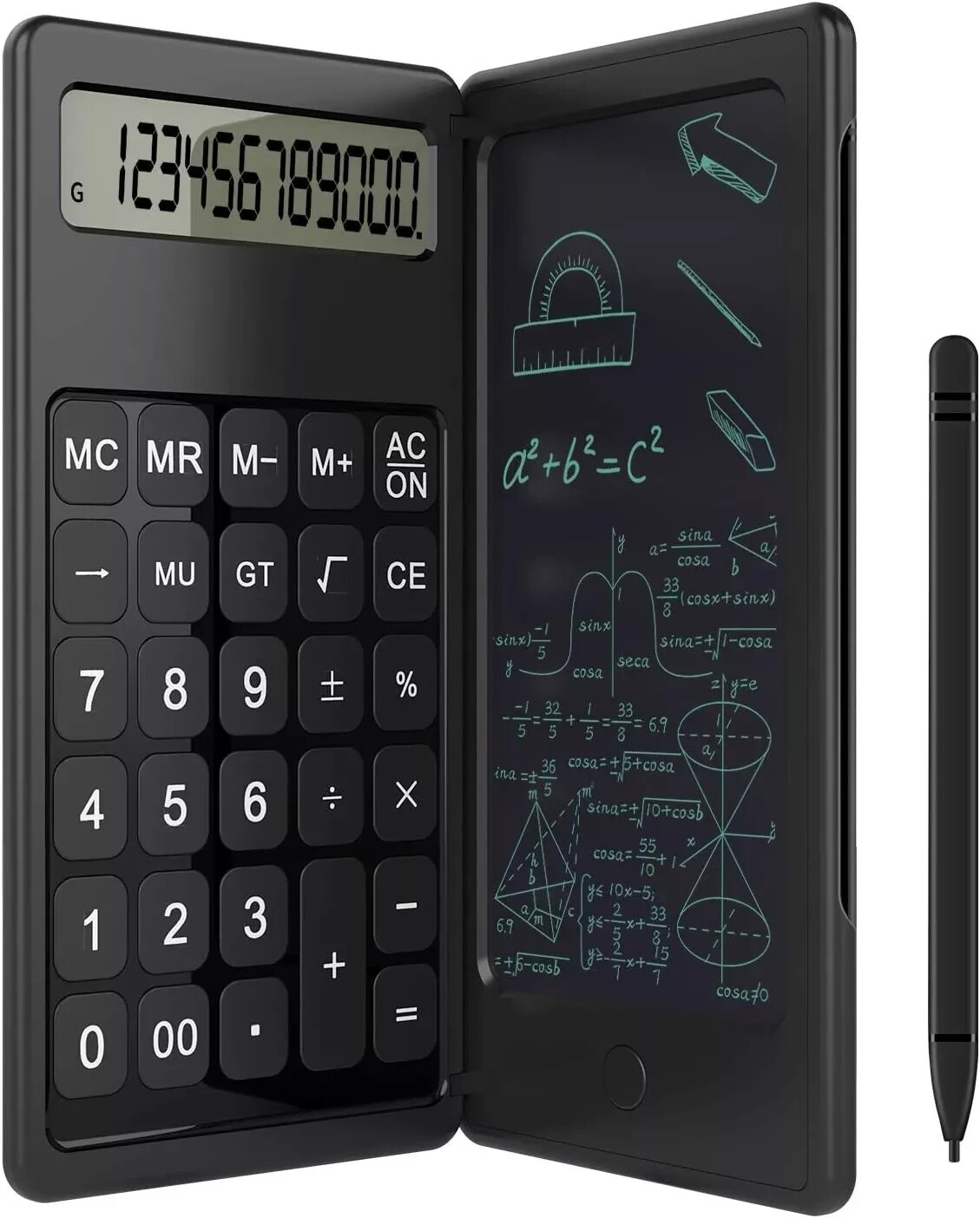 Mini Calculator & Writing Pad Multi-Function Portable Calculator Business & Stud-image