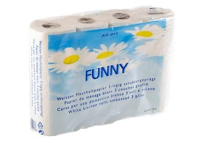 VEXXOS 48 Küchenrollen 3-lagig 52 Blatt/Rolle hochweiß Küchentücher Haushaltstücher