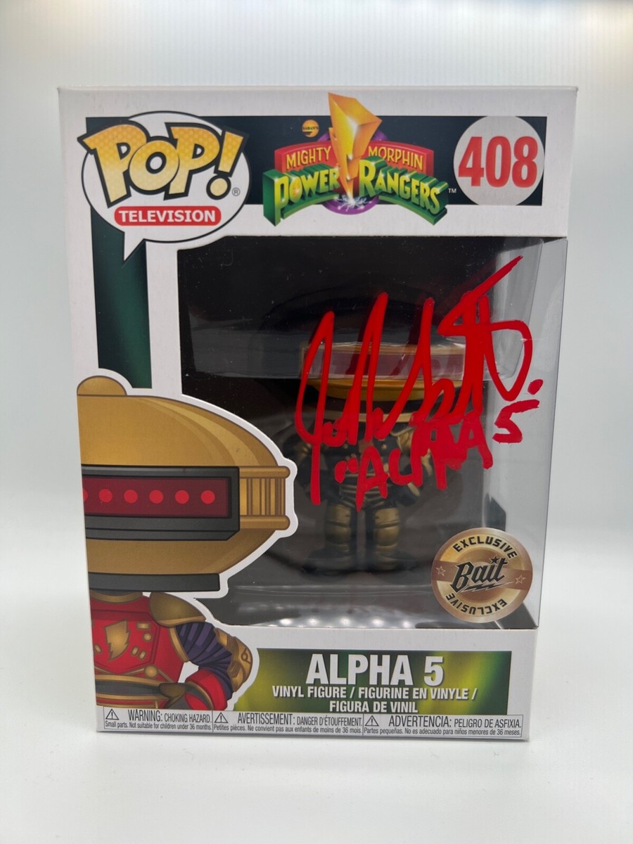 SIGNED Funko Pop! MM POWER RANGERS - ALPHA 5 #408 COA