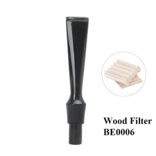 MUXIANG Straight Round Saddle Stem Mouthpiece Briar Tobacco Pipe 9mm Wood Filter