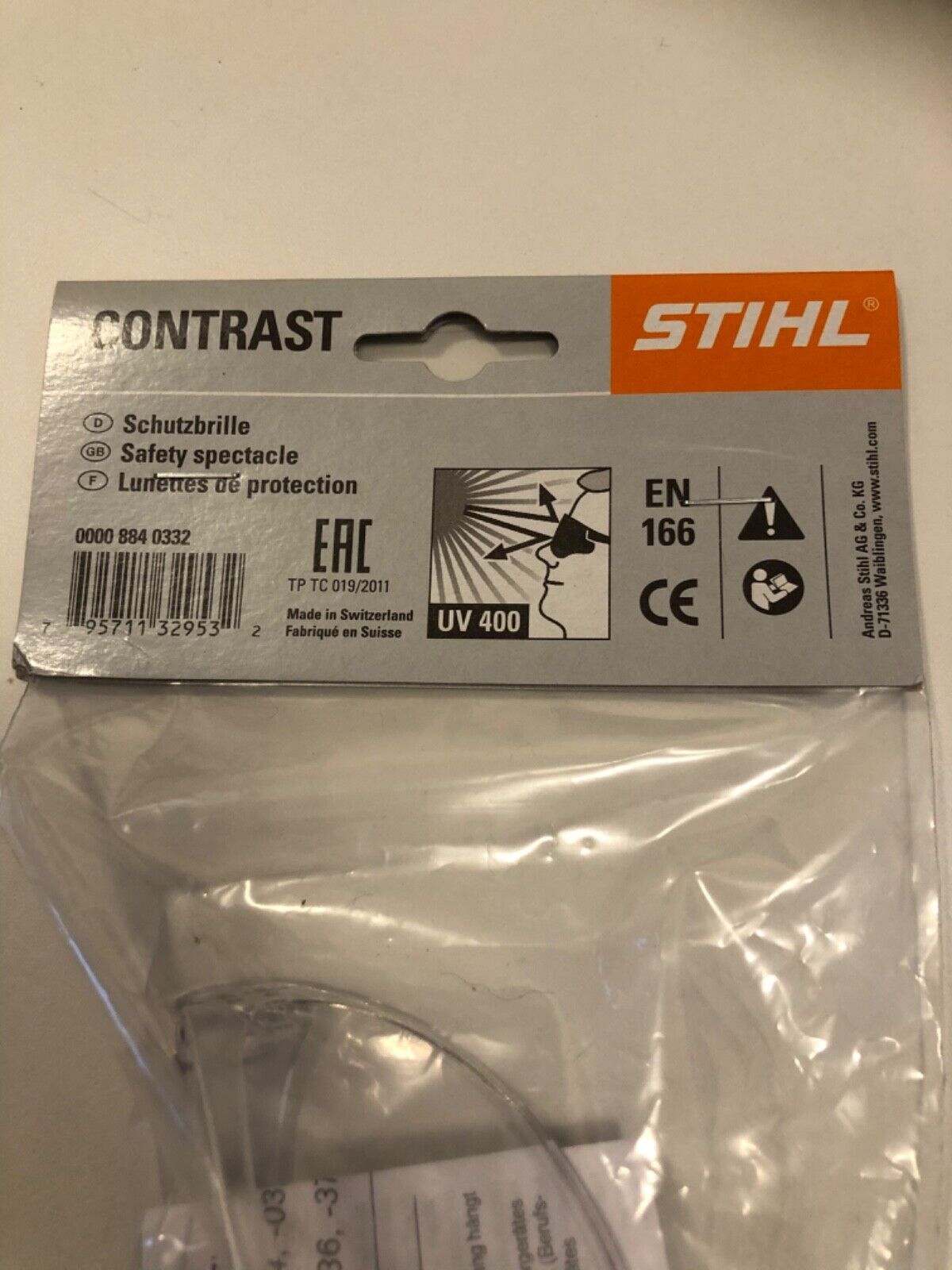Stihl Contrast Safety Glasses, Clear, Eye Protection PPE | eBay