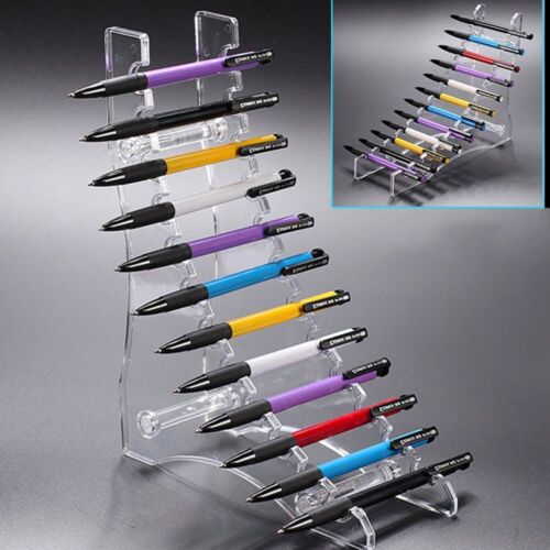 6/12-Slots Acrylic Pen Holder Display Stand Makeup Brush Rack Nail Brush Holder - Picture 1 of 16