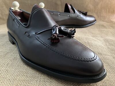Allen Edmonds Grayson Burgundy Shell Cordovan Tassel Loafers  display picture 2