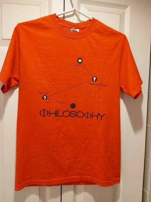 Fruit The Loom Orange Philosophy T-shirt Small Cotton | eBay