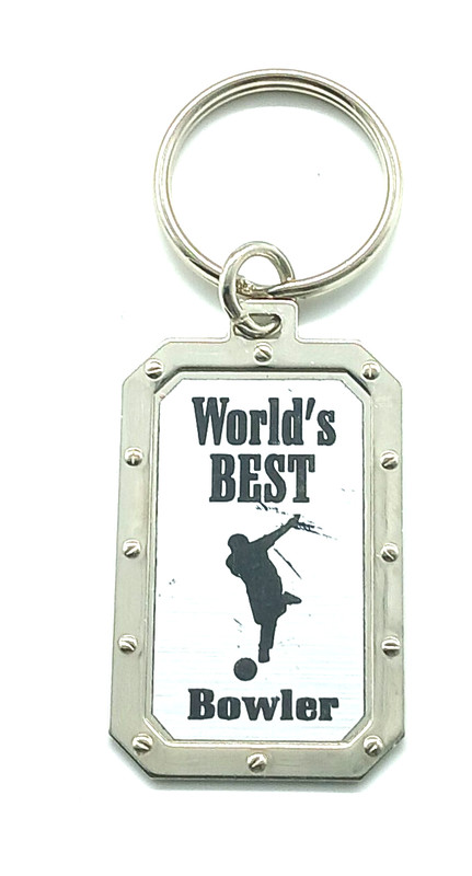 Vintage "World's Best Bowler" Keychain Keyring