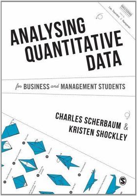 Analysing Quantitative Data for Business and Management Students VERY GOOD