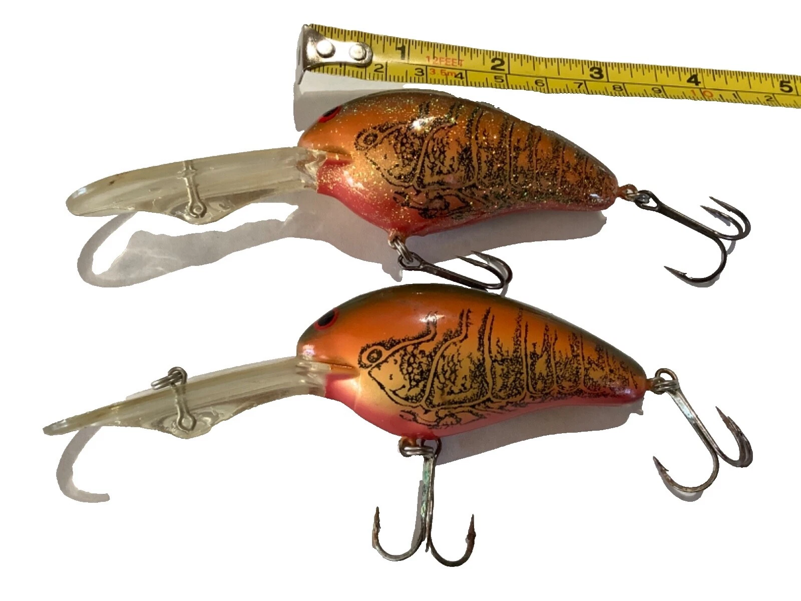 Señuelos de pesca VINTAGE de madera original Norman