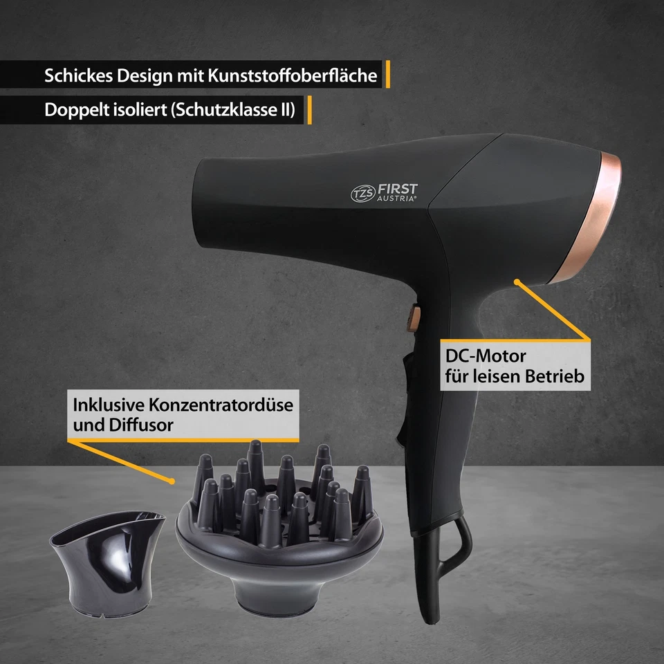 Profi Haartrockner Haarföhn Föhn Fön Haare 2200W Cool-Shot-Funktion Ionenföhn  - Bild 4 von 4