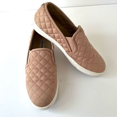 Steve Madden Ecntrcqt Women's Quilted Slip on Shoes Sneakers Blush