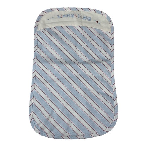 Liang Liang Baby Blue/Red Striped Burp Cloth B38