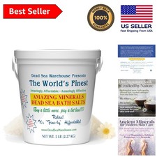 Amazing Minerals Dead Sea Bath Salts - 5 lb Unscented Therapeutic Relaxation