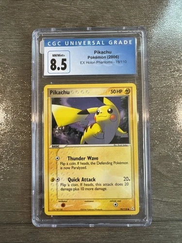 Pokemon: Pikachu #78/110 EX Holon Phantoms 2006 CGC 8.5