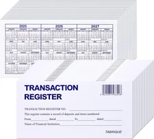 24 PCS Check Registers for Personal Checkbook✨ Easy to Read Checkbook Register..