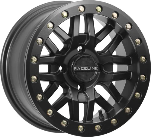 Raceline Ryno Beadlock Front/Rear Wheel - 14x7 - 5+2 Offset - 4/156 - Black 14x7 - Image 2 of 4