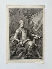 Antique Engraving Enrico Caterino Davila Italian historian and diplomat 1734