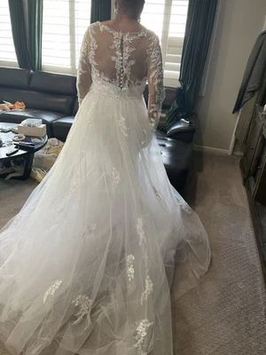 David's Bridal Long Sleeve Wedding Dresses for sale | eBay