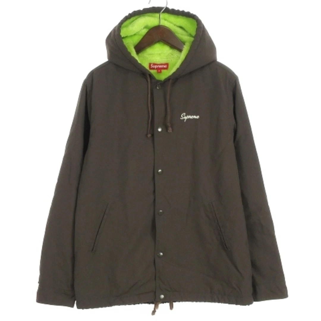 Veste d'entraîneur de stade Supreme 09AW capuche dos fourrure marron M AA Occasion ab6a4940c4437cc6