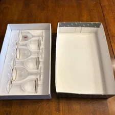 Moser Bohemian Crystal Wine Glasses – Set of 6 – Gold - Preowned