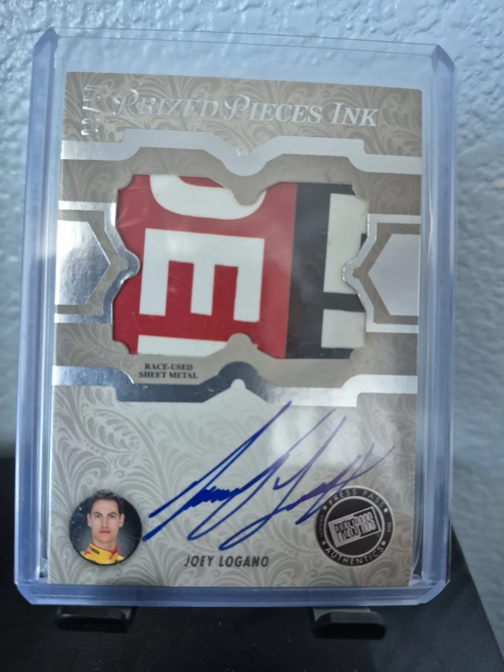 2013 Press Pass Showcase - Prized Pieces Ink Joey Logano 3 Color #PPI-JL 09/50 - Image 2 of 4