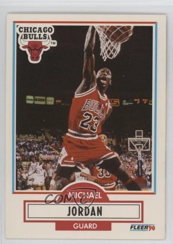 1990-91 Fleer Michael Jordan (Black Line Above Biographical Information) #26 HOF