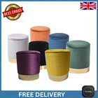 Round Velvet Ottoman Pouffe Storage Footstool Vanity Seat Chair
