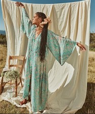 Farrah Gown Spell And The Gypsy Boho Maxi Turquoise Floral