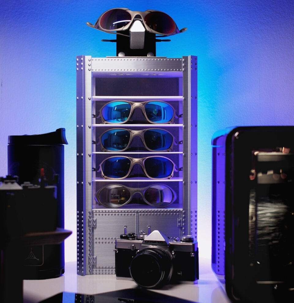 3D Printed Large Oakley Style Double Wide Display Case - Displays 