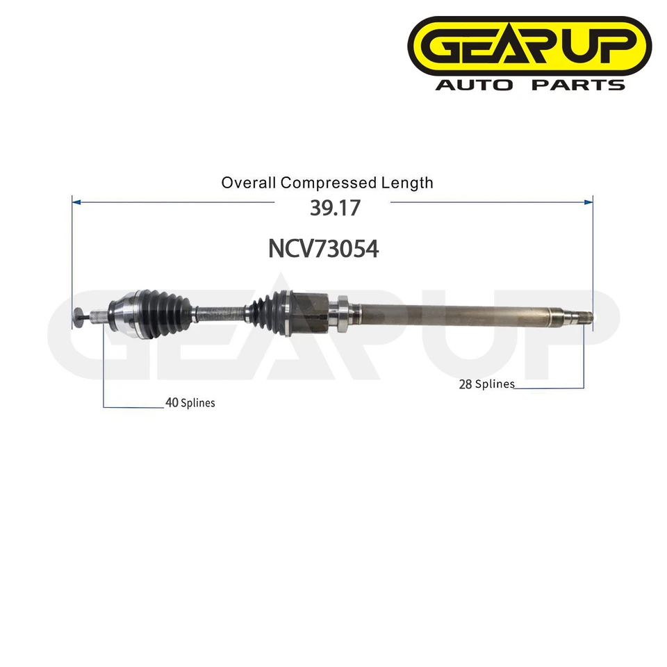 Conjunto de eixo dianteiro direito CV para Volvo S80 2007-2014 V70 08-10 3.2L - Imagem 2 de 4