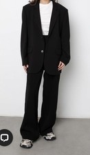 Oak  Fort Classic Blazer In Black, Size XXS