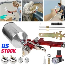 1.4 1.7 2.5MM 3 Nozzle HVLP Auto Paint Air Spray Gun Set Gravity Feed Car Primer