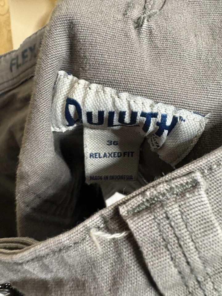 Pantalones Cortos de Carga Duluth Trading Para Hombres 36 Caqui Manguera contra Incendios Lona Utilidad Carpintero Foto 4 de 4