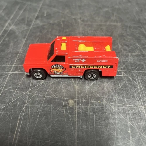 Vintage Hot Wheels Fire Dept Emergency Rescue Truck Unit 51 Red - Loose BB