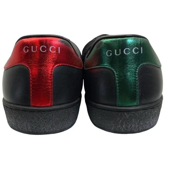 Chaussures baskets basses GUCCI 501907 Sherry Line Bosco logo cuir noir