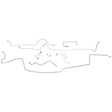 1970 Dodge Challenger Complete Power Disc Brake Line Kit 2pc F To R Stainless