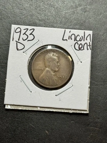 1933 D Lincoln Wheat Cent Penny VG Very Good Better Date 1c Coin (Raw18413)