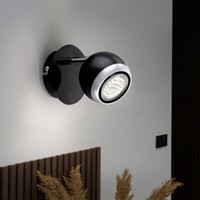 Wandleuchte Flurlampe Wandlampe Wandspot Flexibel Metall Schwarz Retro 1X Led