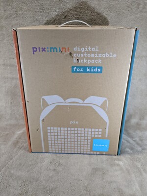 Pix Mini Kids Digital Customizable Light-Up Backpack Blueberry Gray Orange