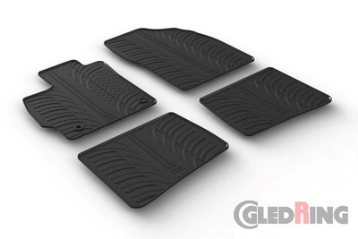 Gummimatten für Toyota Prius ab 5/2012-1/2016 Reifen-Design Gummi Fußmatten