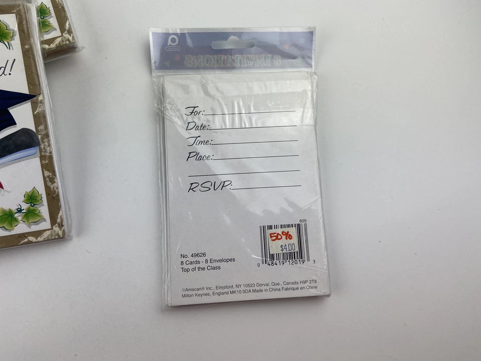 Lot Of 6 Top Of The Class Graduation Party Invitations - Image 3 of 3