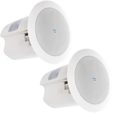 Atlas Sound FAP40T Strategy II Series 16-Watt Ceiling Speaker PAIR White 70/100V