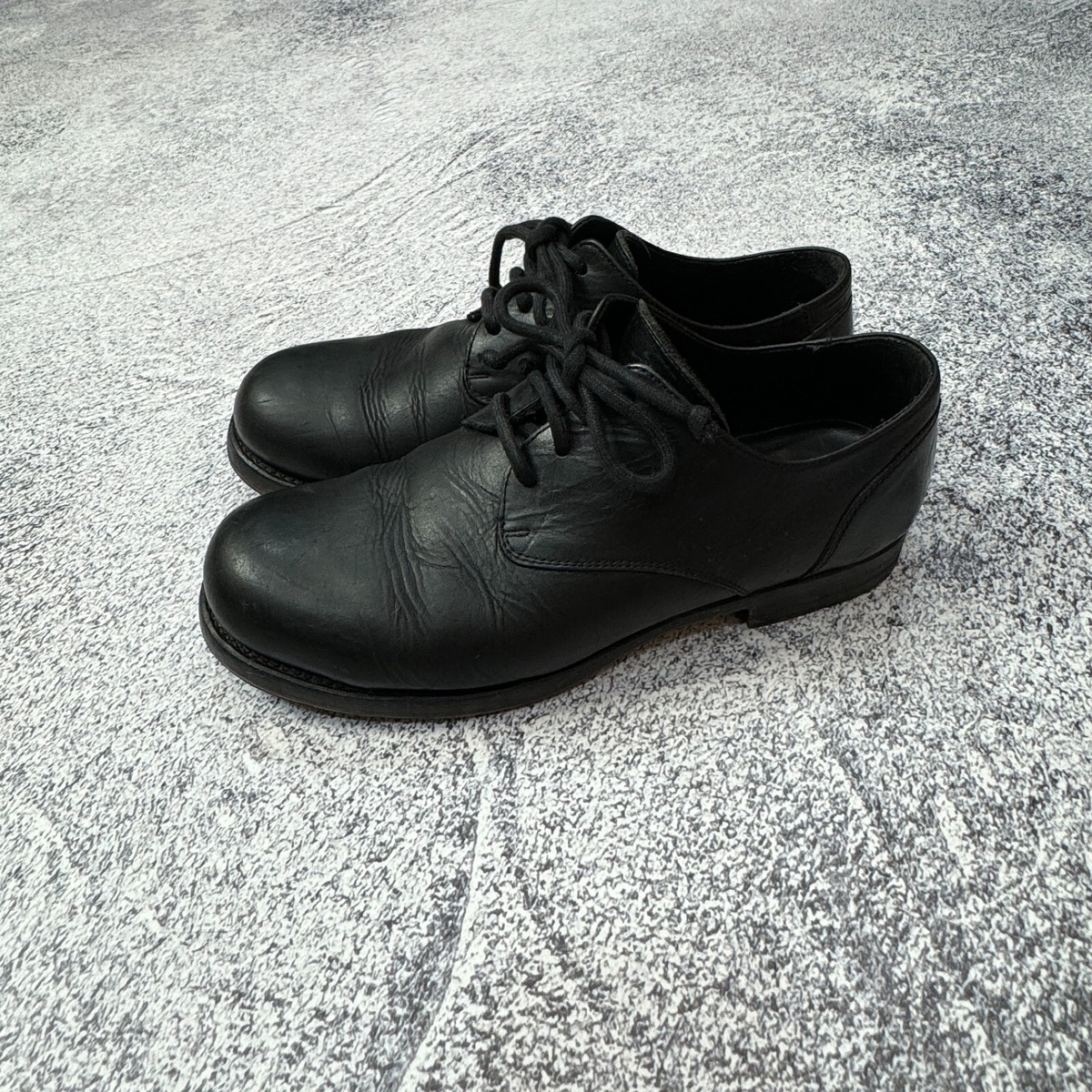 The last Conspiracy Mens Black Derby Shoes US9 UK8 EU42 27cm