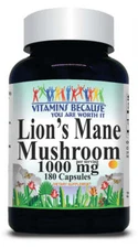 Lion's Mane 1000mg Mushroom 200 Caps Hericium Erinaceus Immune No Preservatives