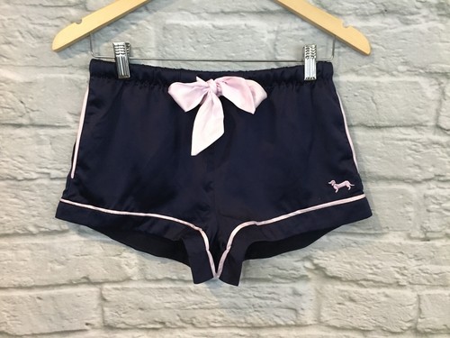 Navy Chic Satin Sleep Shorts 