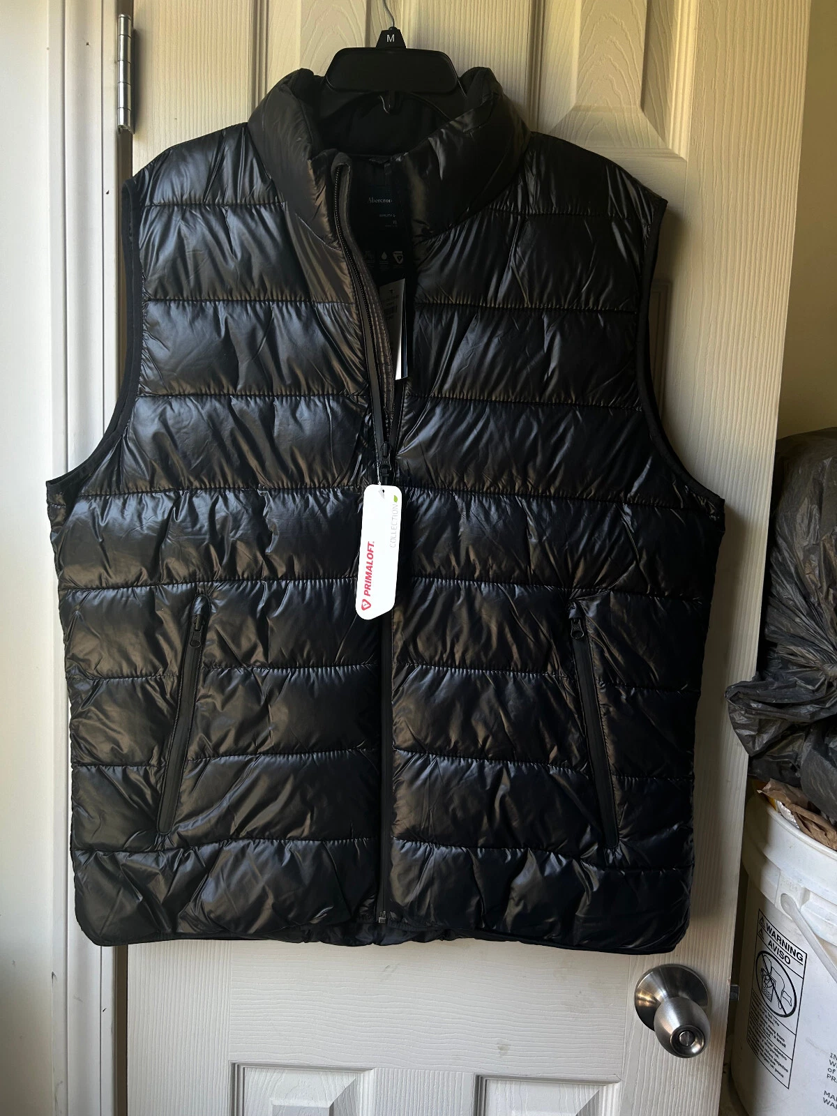 Abercrombie & Fitch Primaloft Puffer Vest Mens Quilted Water Resistant Black XL